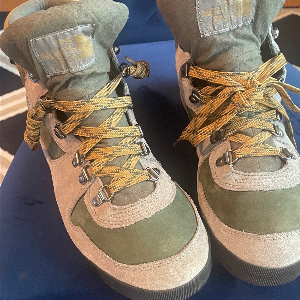The North Face Green and Tan Men's Boots